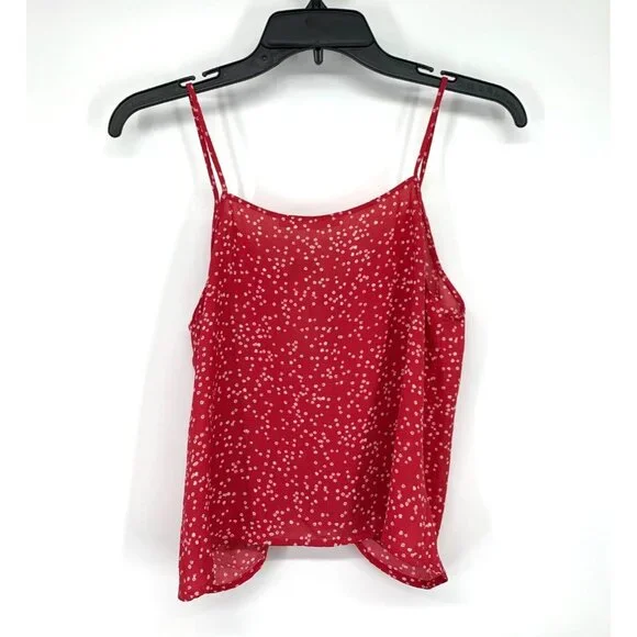 Lush Top Red Devon Knot Front Cami Blouse Sleeveless NWT - Picture 6 of 8